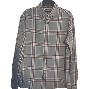 Mizzen+Main Men's button down shirt L Trim Fit Gray Plaid